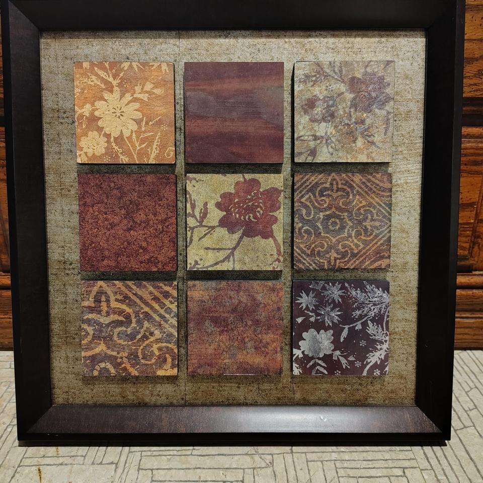 Multi Coloured Tile Wall Art 18x18
