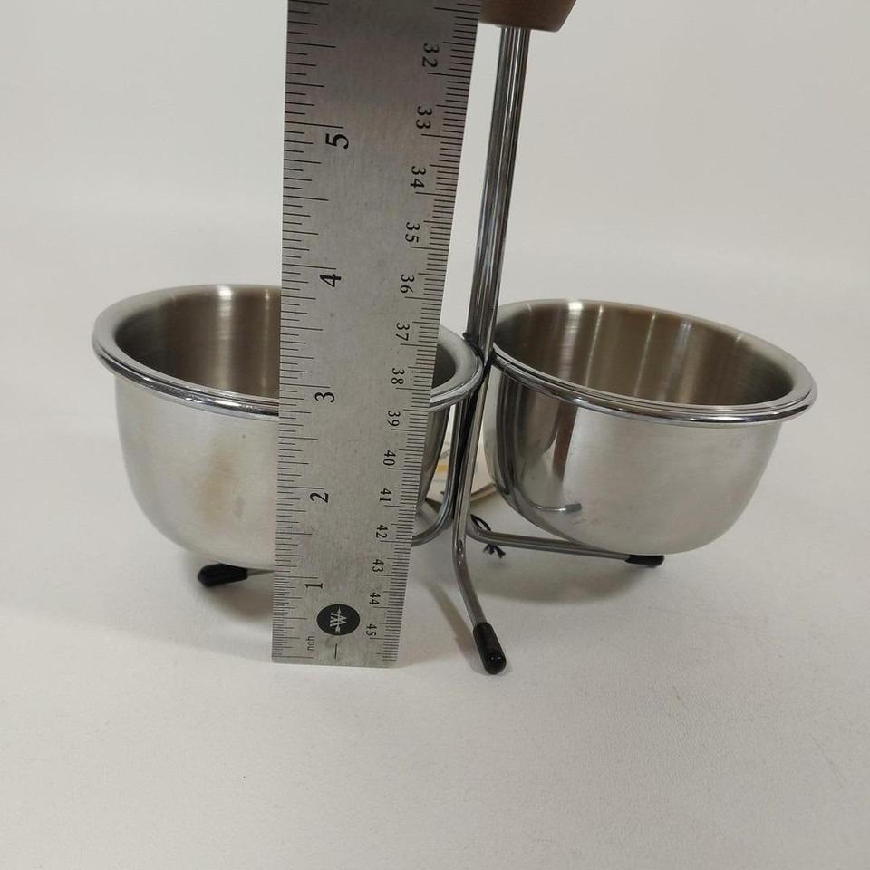 Vtg Mcm 2 Condiments Stainless 4549 6