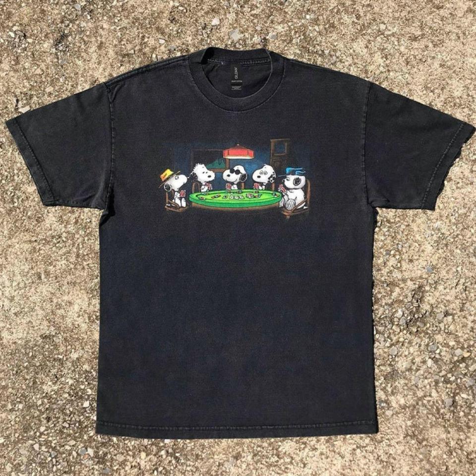 Iconic Black Vintage Peanuts T Shirt 0c97