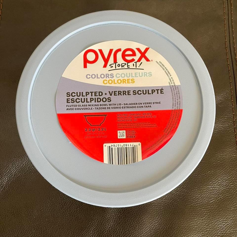 Pyrex Blue Glass Tupperware 3
