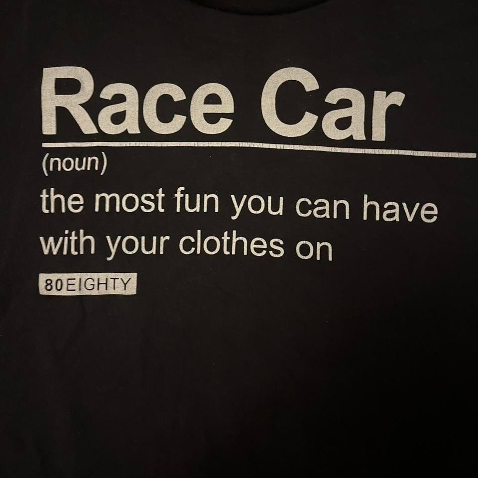 Black Cotton Race Car T Shirt 2