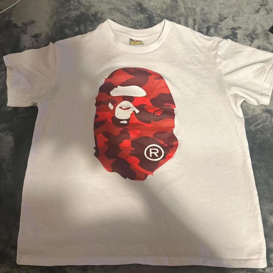 Bape Red Camo Tee Skater D5f7