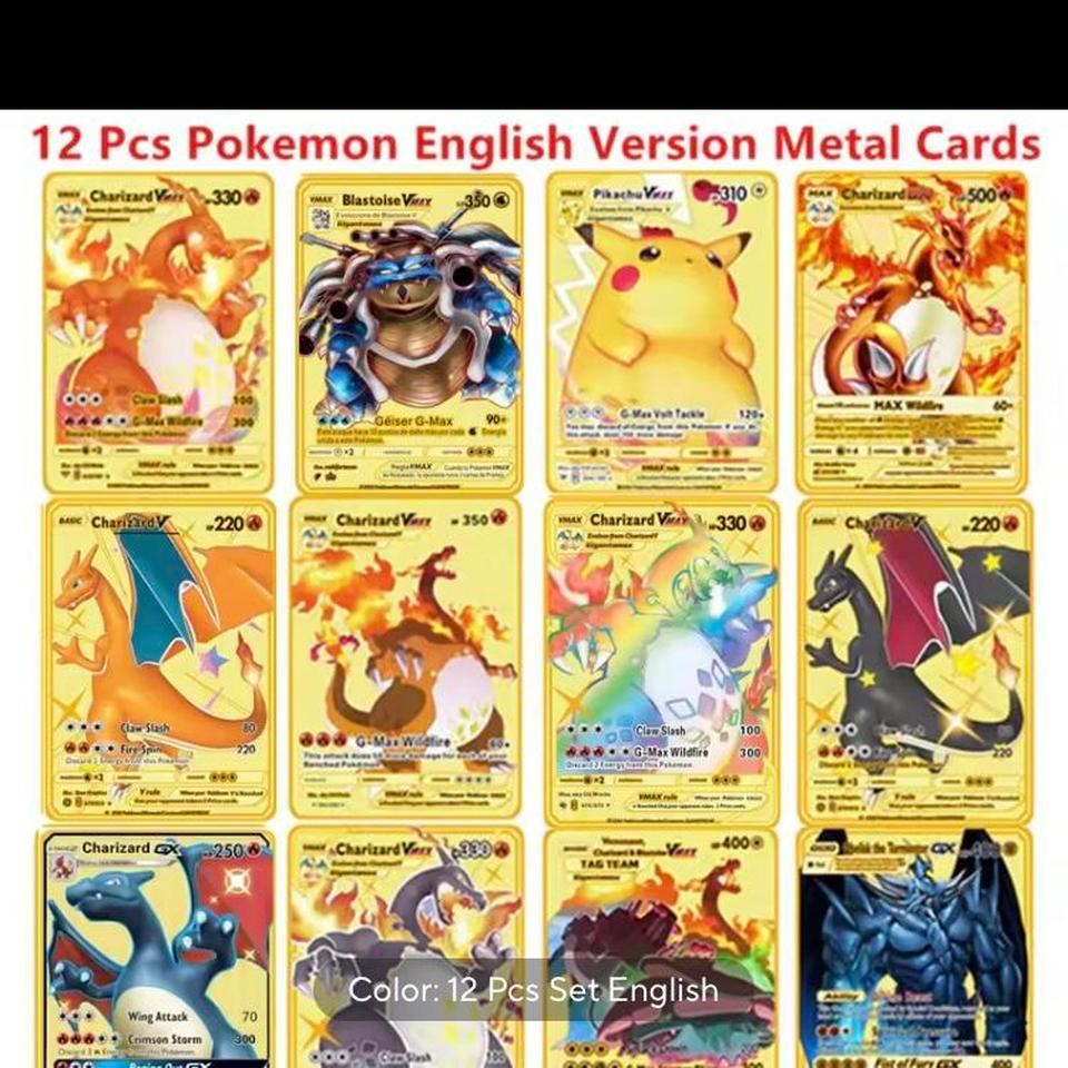 12 Pcs Set Pokemon Metal