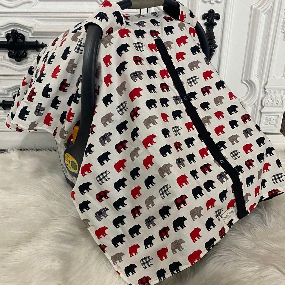 Woodland Bears Black White 7