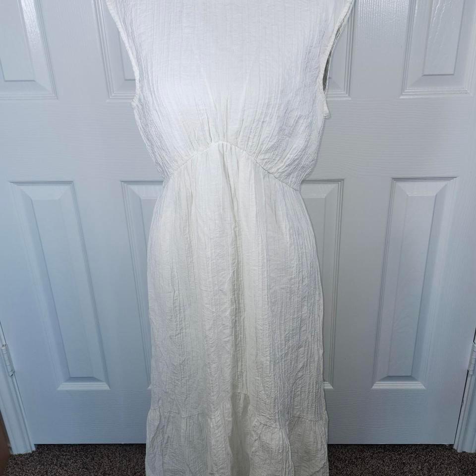 White Maxi Dress With Tie A7f9