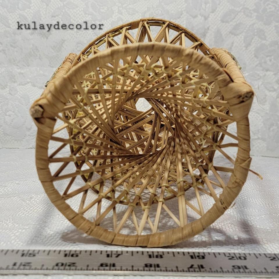 Vintage Boho Rattan Peacock Style 5596 6
