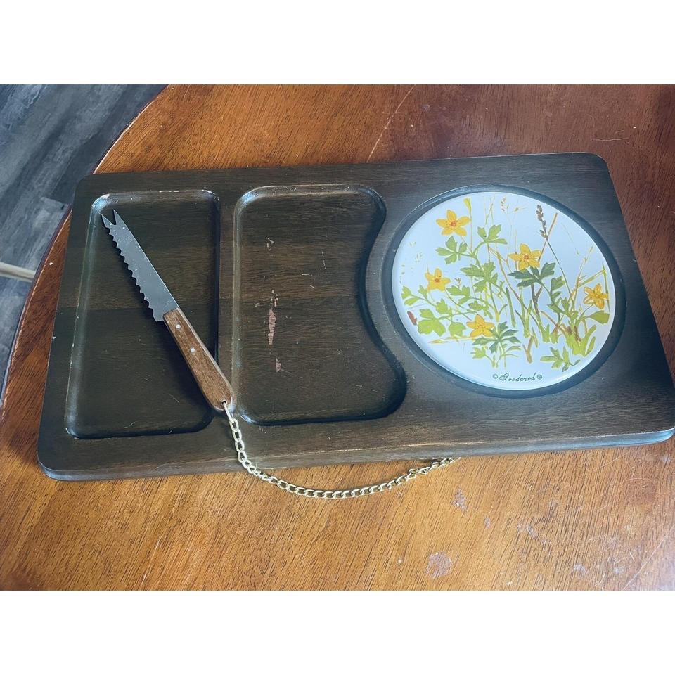 Vintage Goodwood Cheese Board Wood B00a