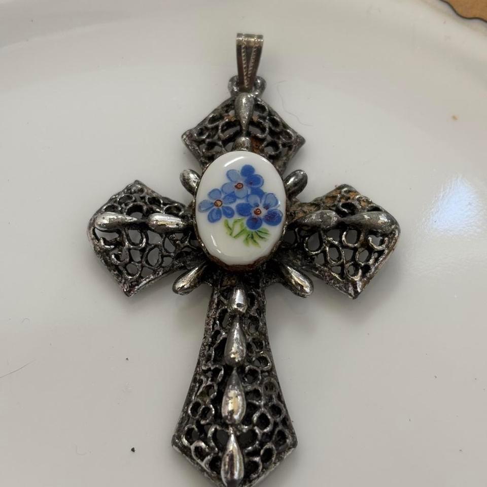 Large Vintage Silver Cross With 406b