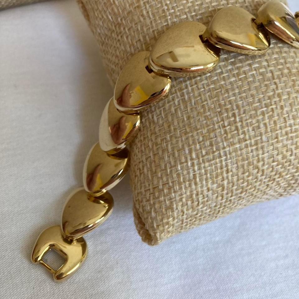 Vintage Heart Link Bracelet Approximately 626f 6