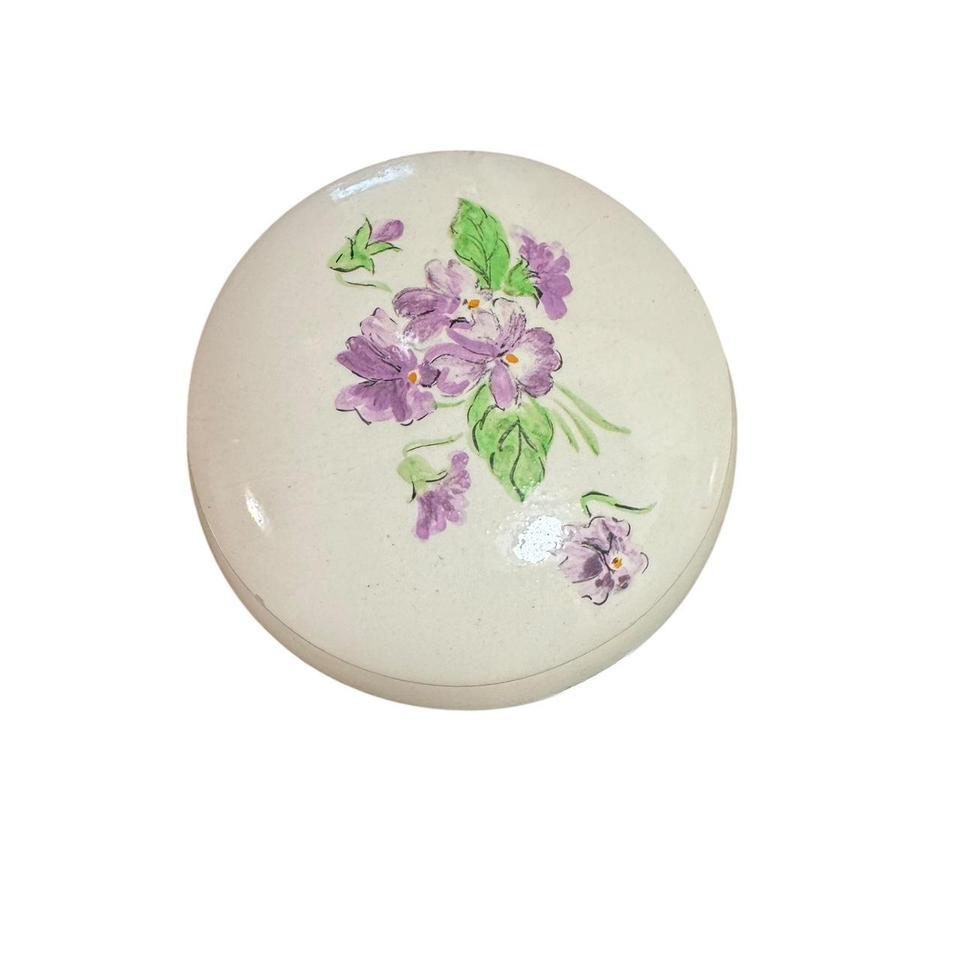Vintage Handmade Pottery Trinket Box