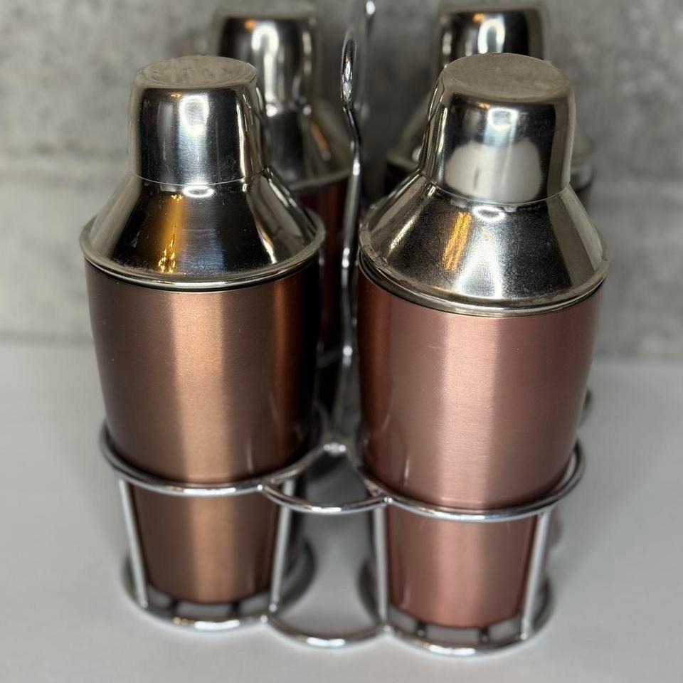 Set Of 4 Copper Tone Stainless 3