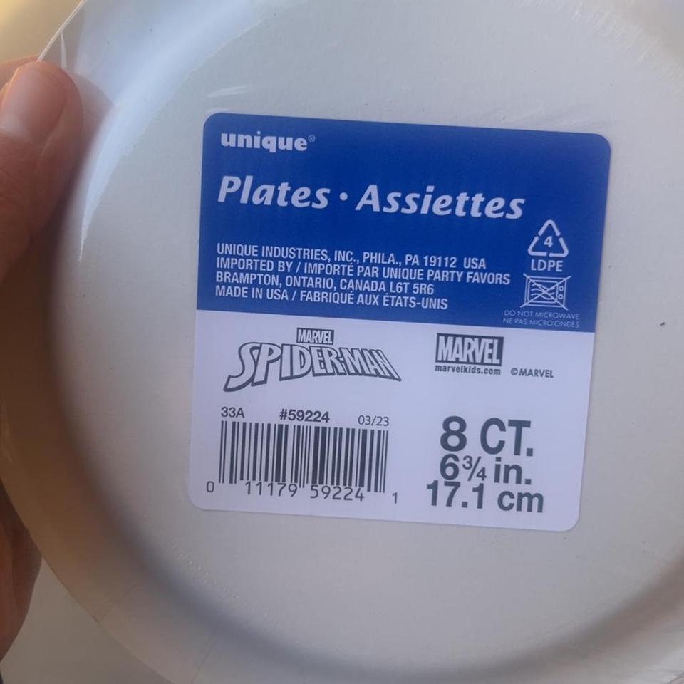 Spiderman Plates 4 Pack Come 7863 2