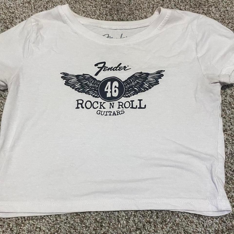 Fender White Baby Tee Size 023d
