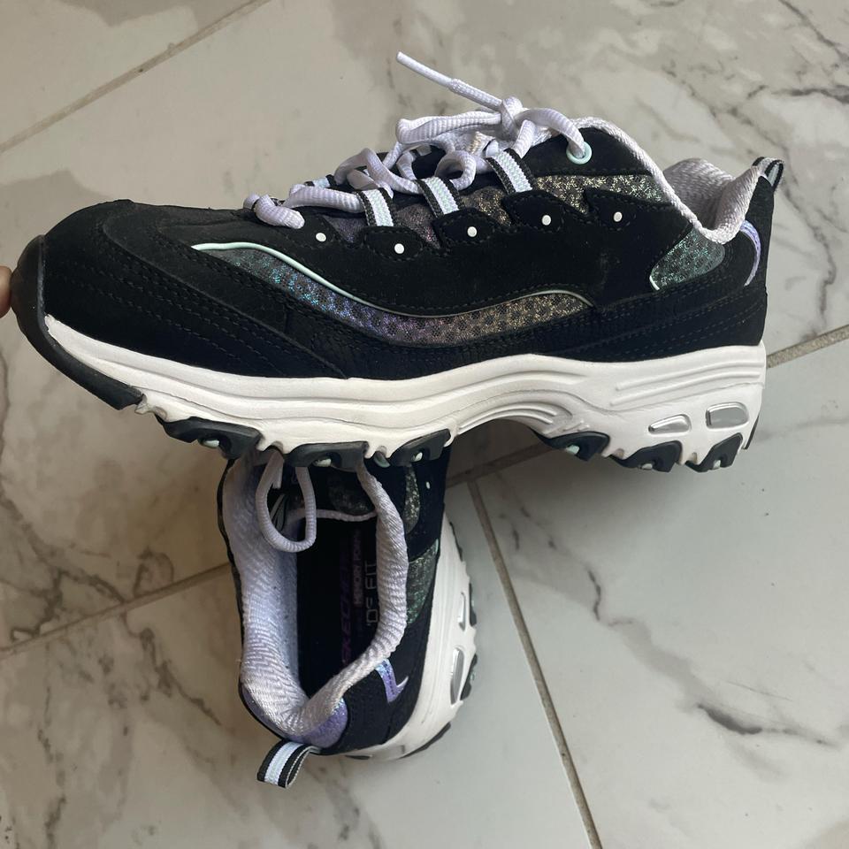 Black And Purple Skechers Sneakers 3