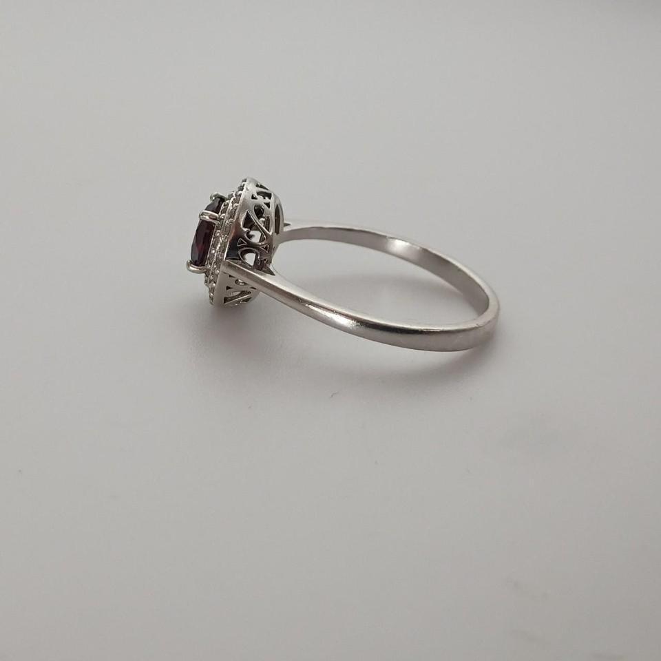 Garnet And Diamond Halo Round 99df 2