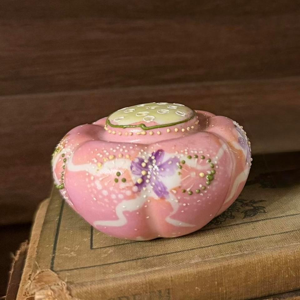 Antique Nippon Moriage Porcelain Salt Ad71 2
