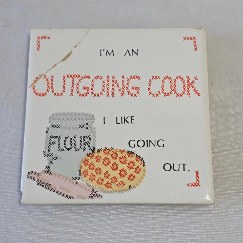 Vintage 1985 Ceramic Trivet Wall 7d33