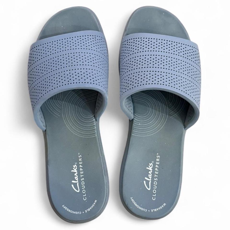 Clarks Blue Cloudsteppers Slides Size 8d23