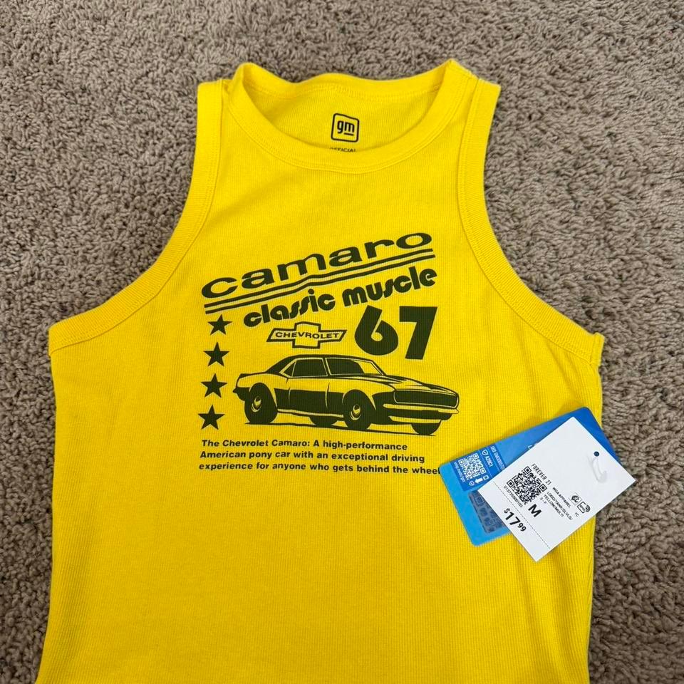 Yellow Vintage Chevy Camaro Muscle
