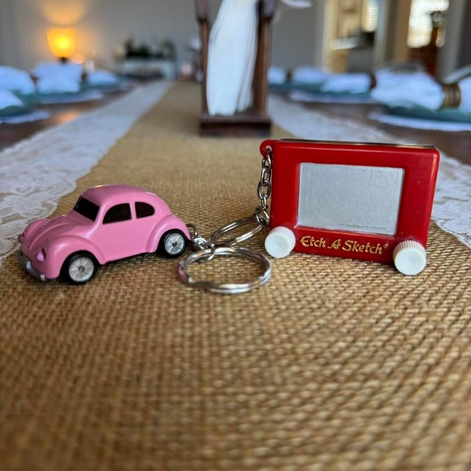 Vintage Pink Volkswagen Beetle Car