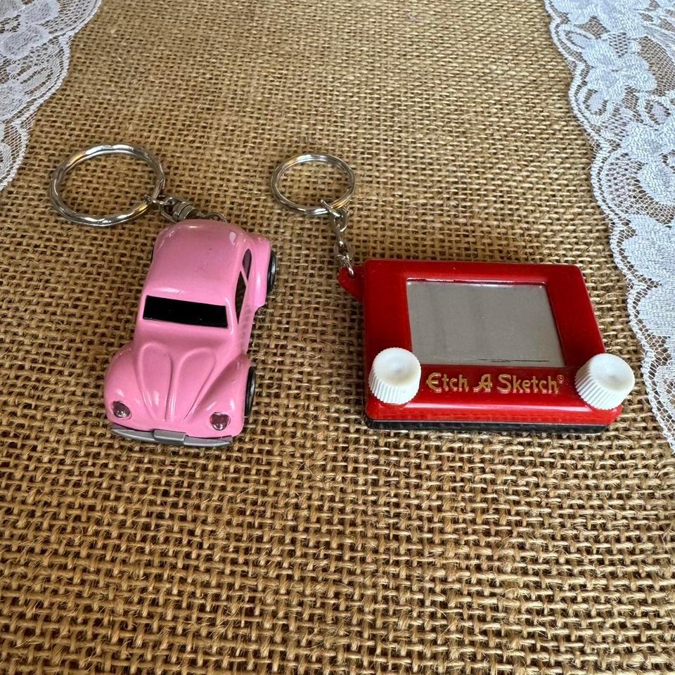 Vintage Pink Volkswagen Beetle Car 4