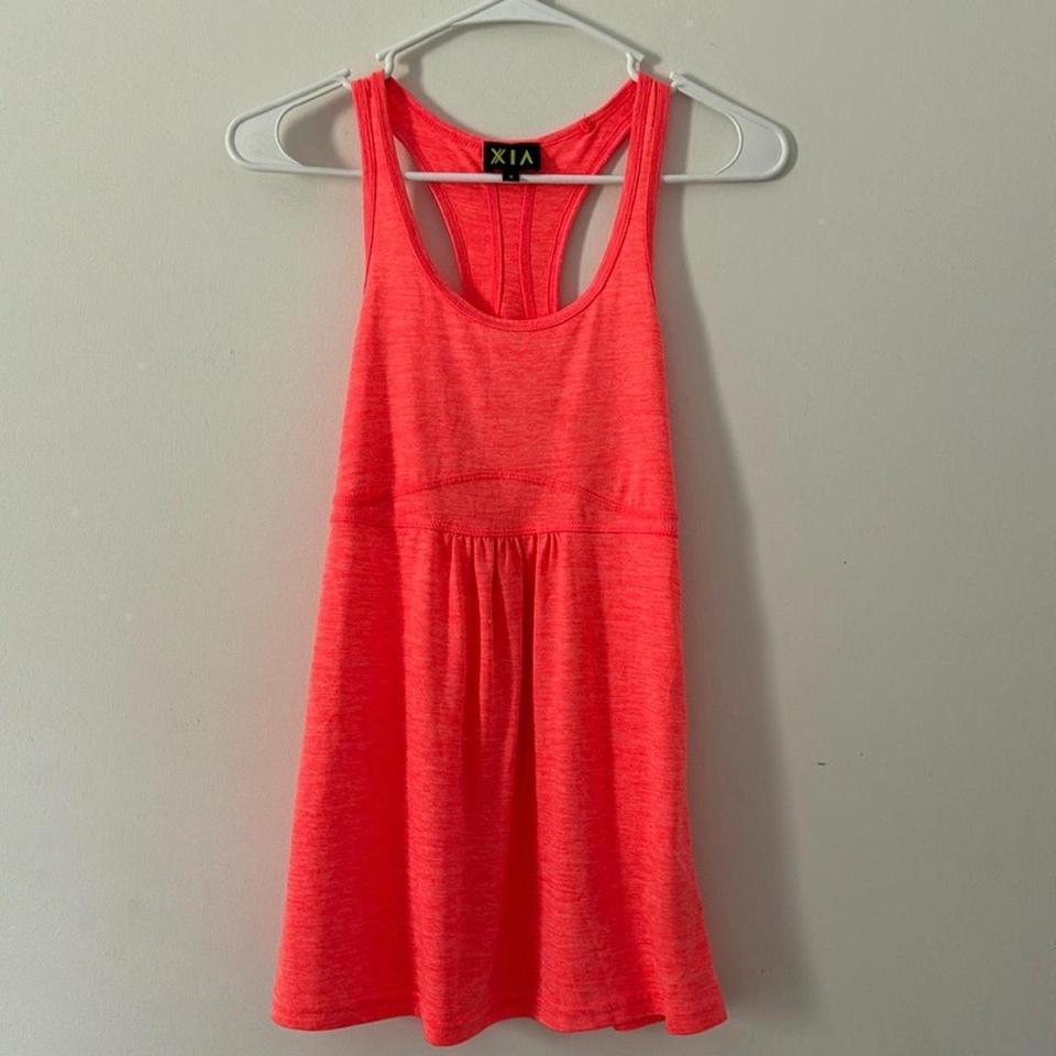 Womens Coral Racerback Athletic Tank 66d6