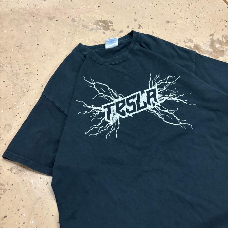 Tesla Lightning Bolt Band Tee 8779 2