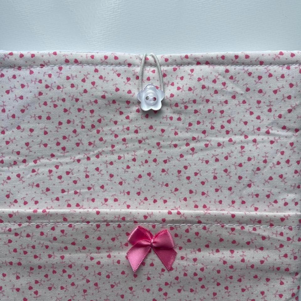 Cute White Pink Heart Floral 3