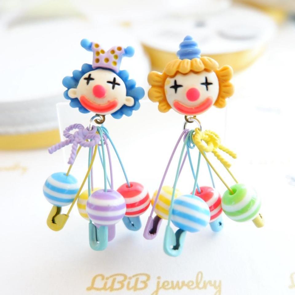 Cute Clown Earrings With Colorful 5d33 6