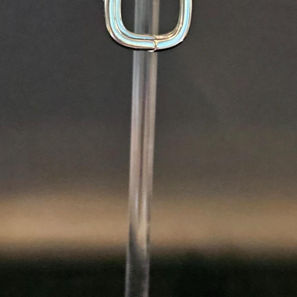 Cute Sterling Silver Squared Hoop 2