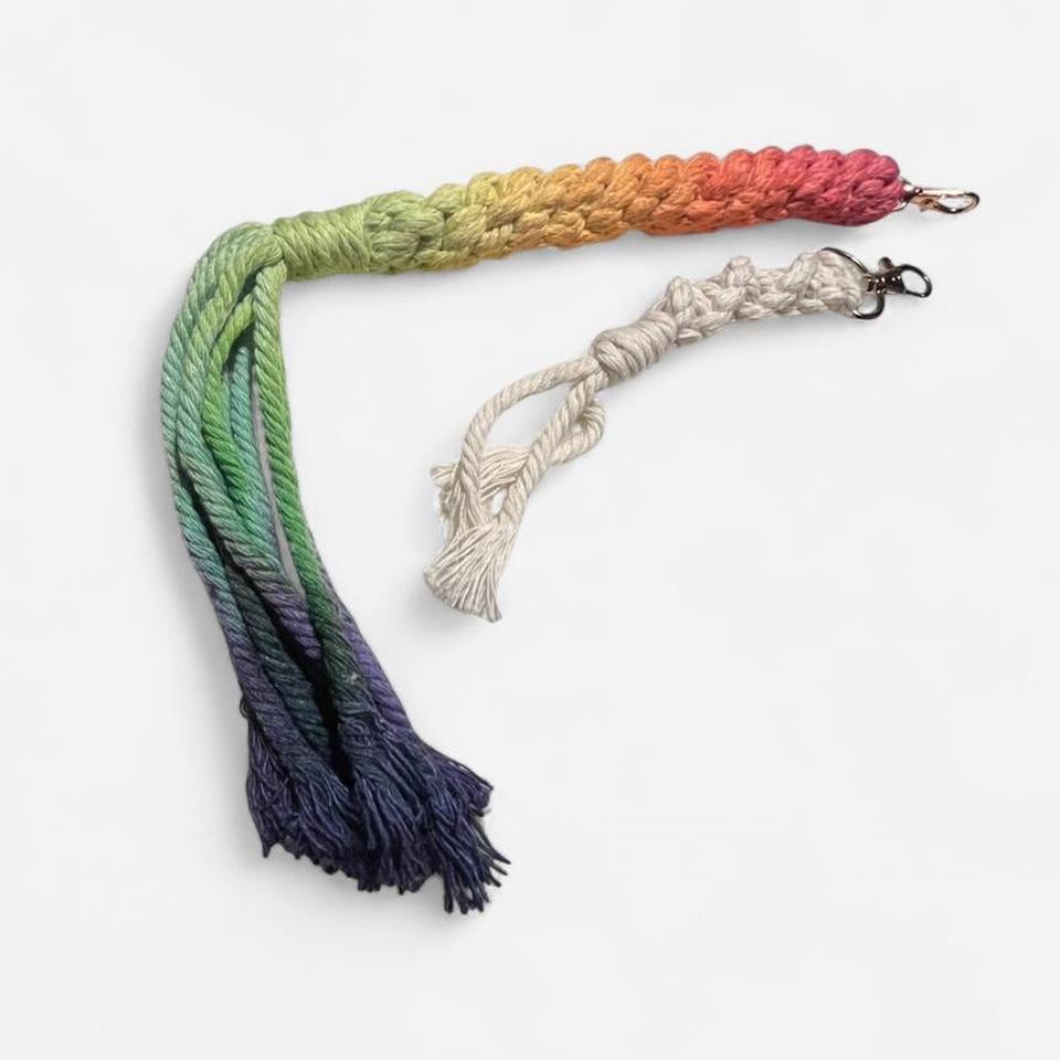 Rainbow Gradient Macrame 2 Pc