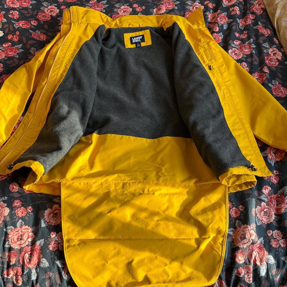 Bright Yellow Lands End Raincoat F7df 2
