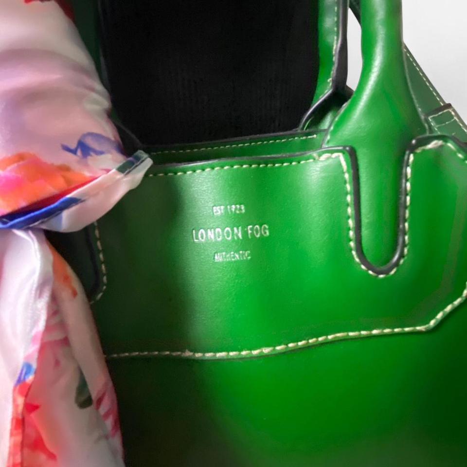 Green Leather Shoulder Bag With 4