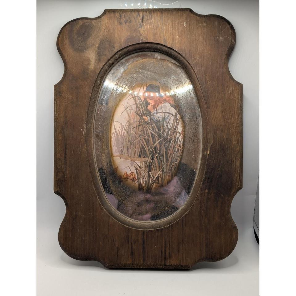 Vintage Wood Wall Plaque Victorian Aa89