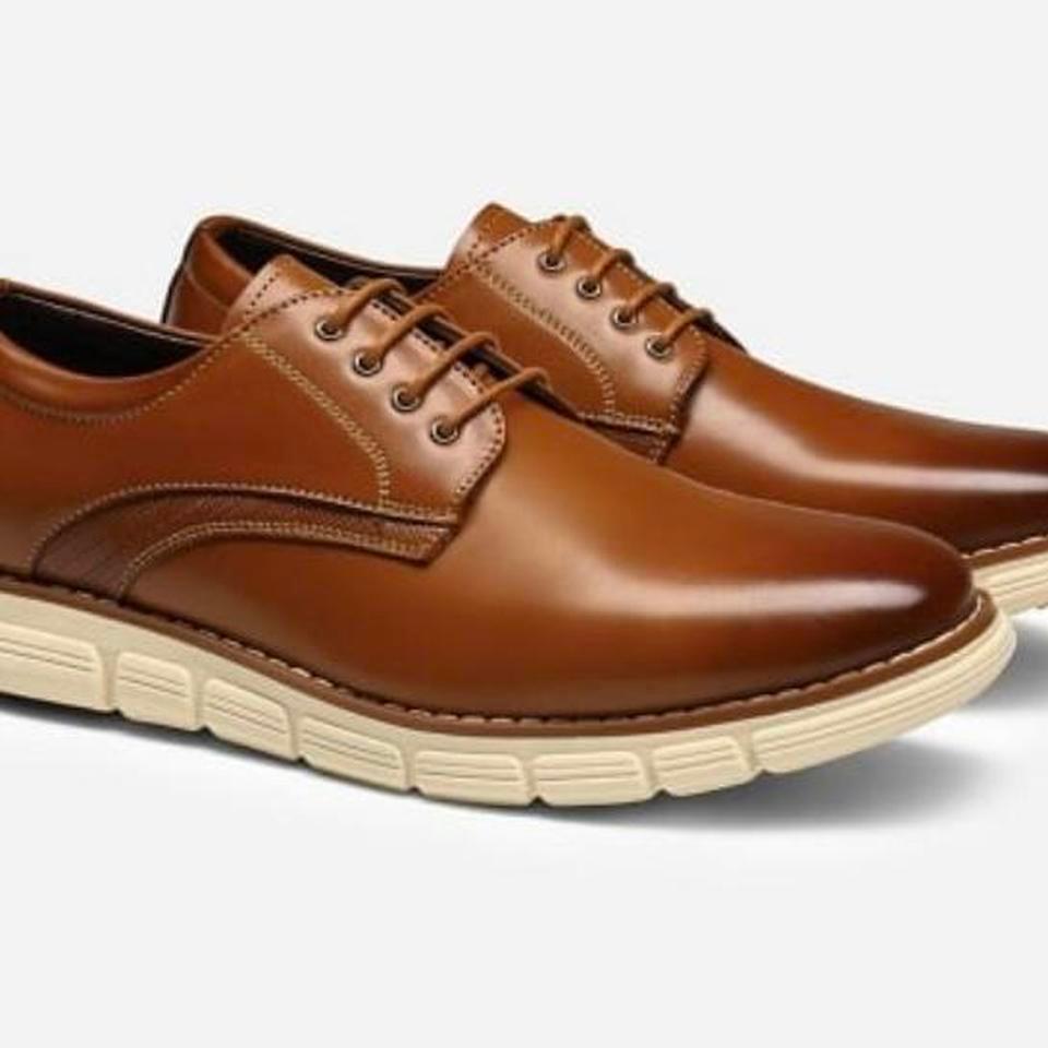 Brown Leather Grandplain Oxford Shoes 6