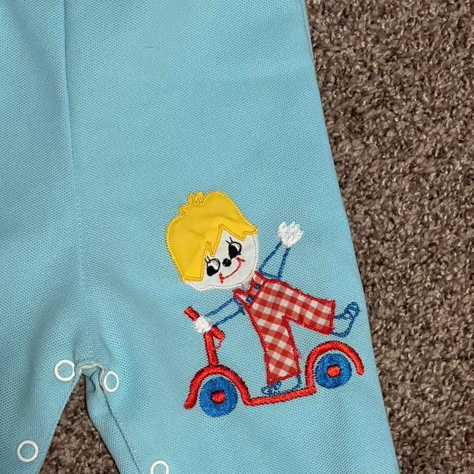 Vintage Boys Light Blue Overall Cfef 2
