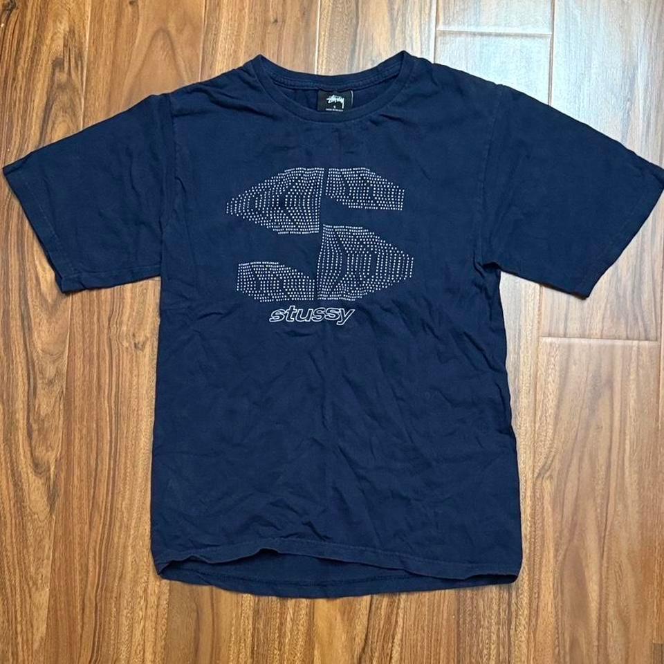 Stussy Navy Blue Graphic Tee F637