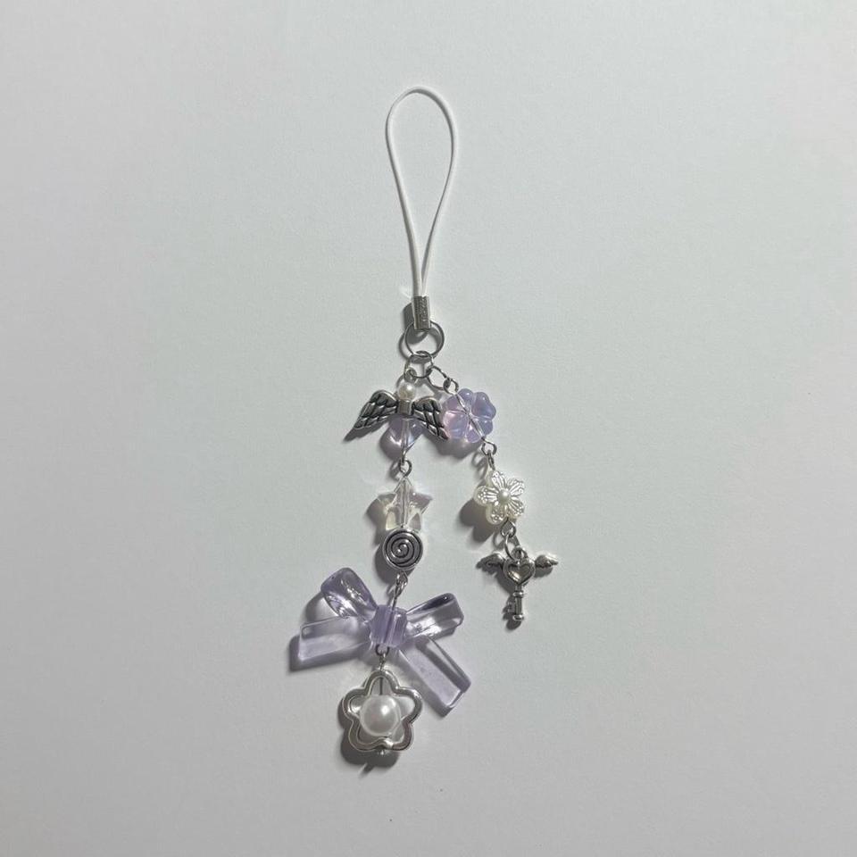 Light Purple And White Keychain 77b1 2