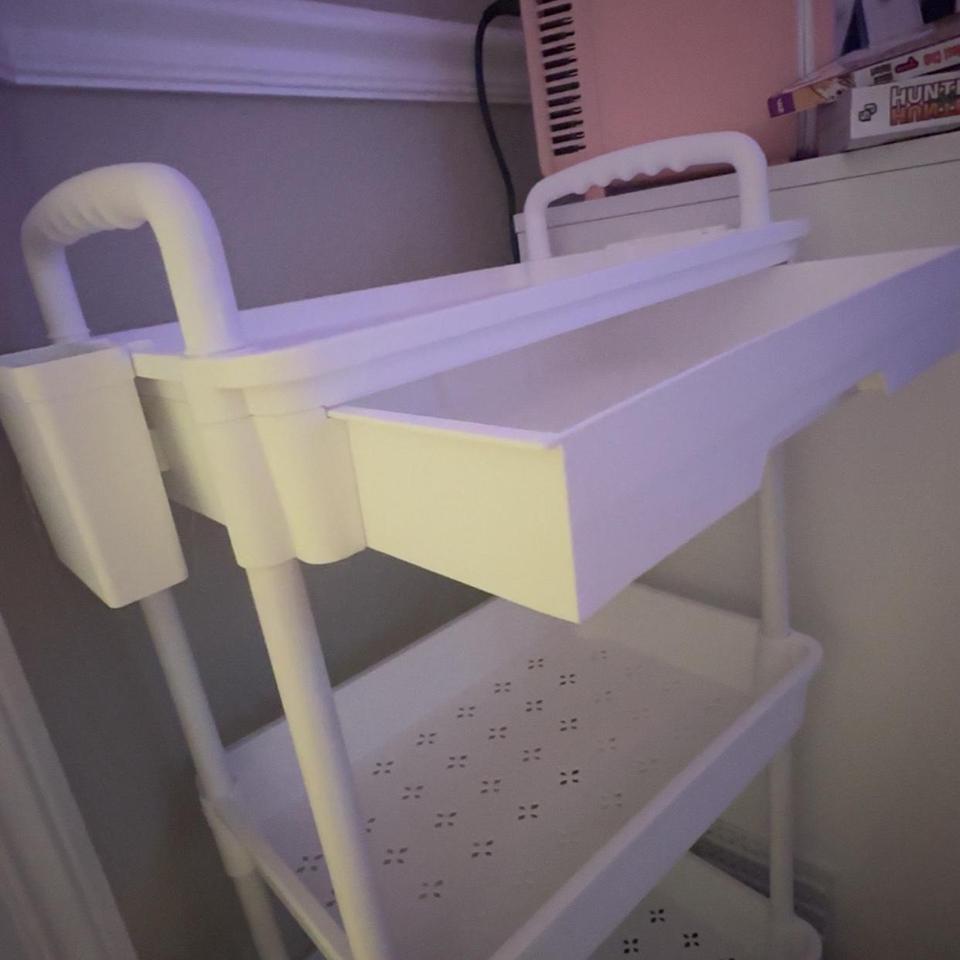 White Rolling Cart 3