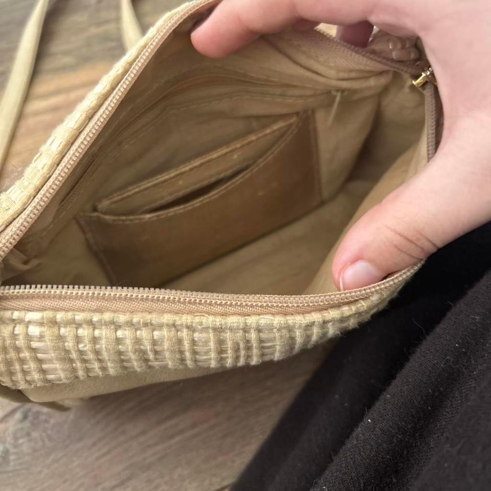 Cream Vintage Woven Crossbody Bag 1e11 4