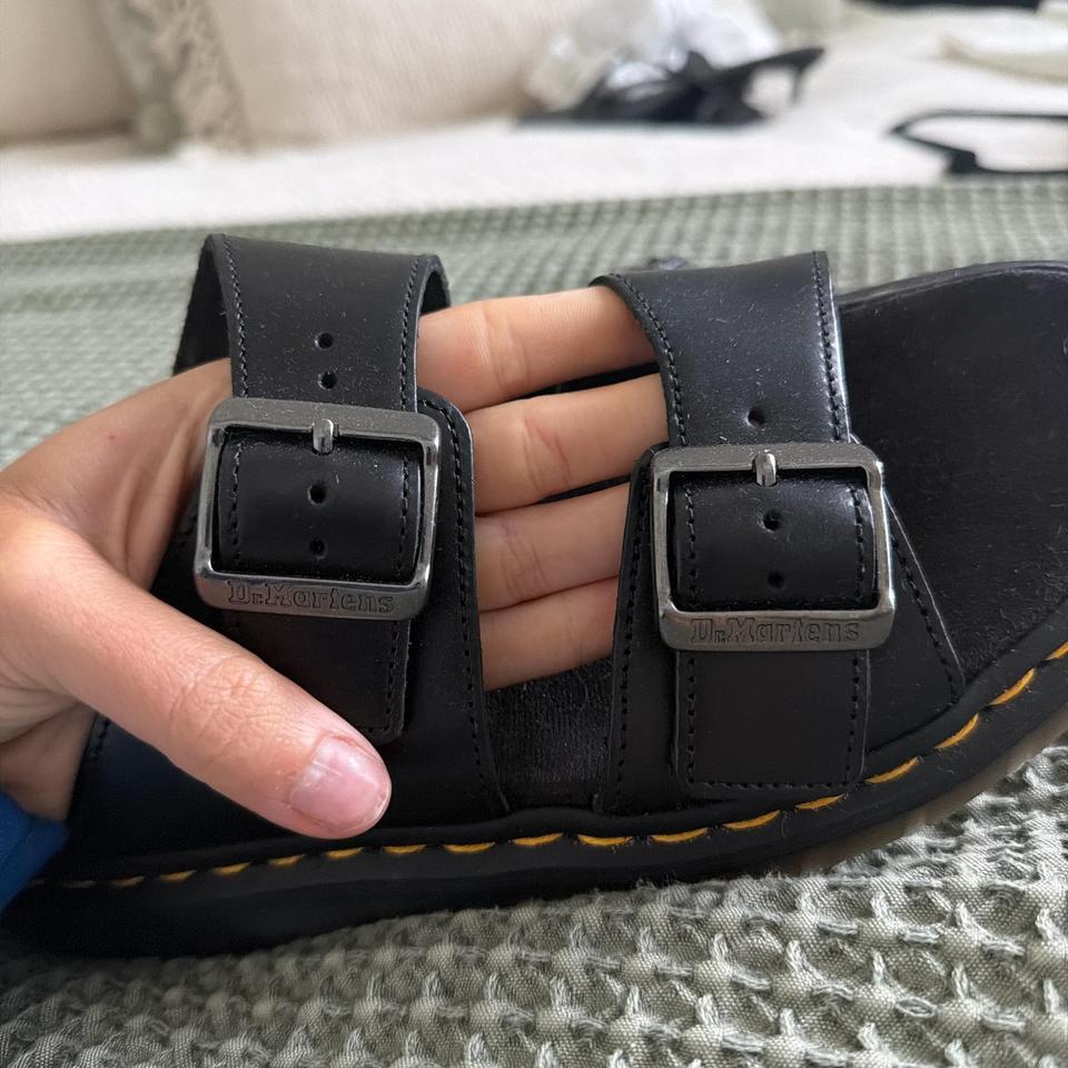 Black Dr Martens Leather Sandals E155 2