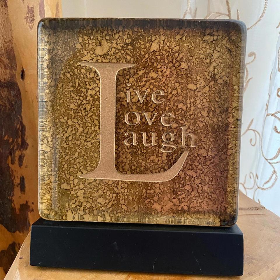 Live Love Laugh Decorative Glass
