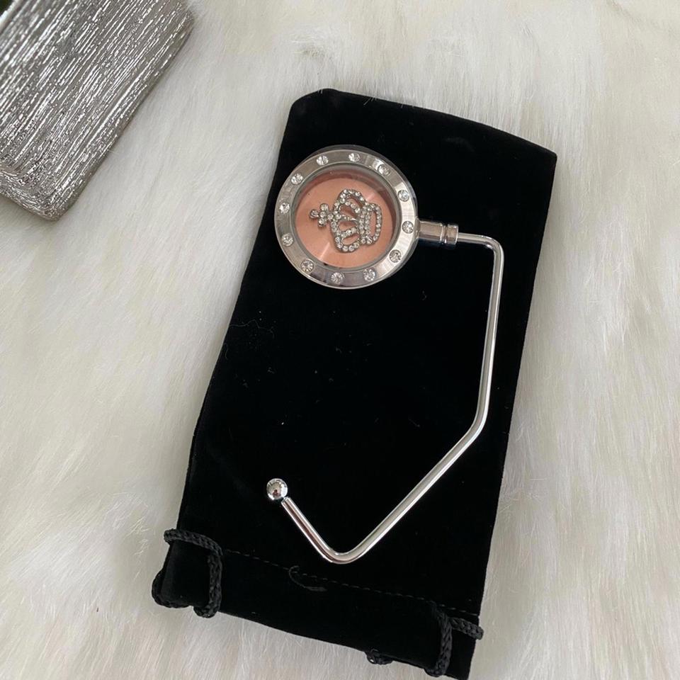 Foldable Silver Metal Handbag Hook