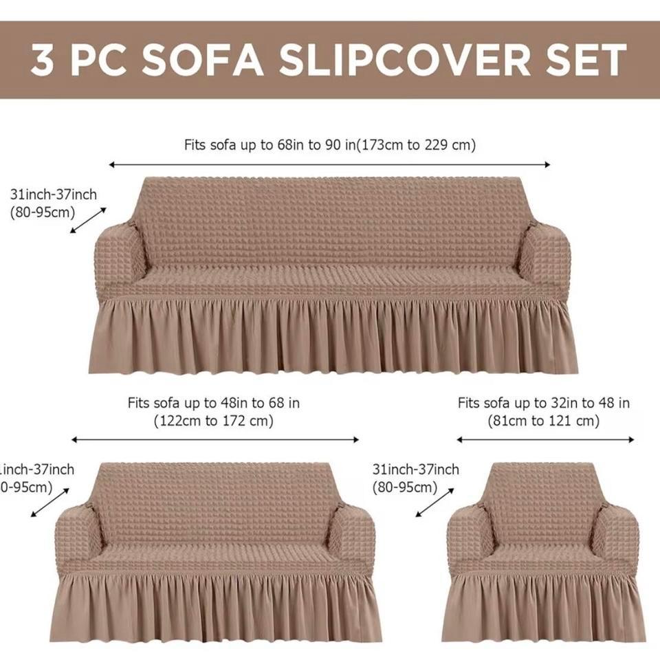 3 Pcs Sofa Slipcover Set 7b5c 2