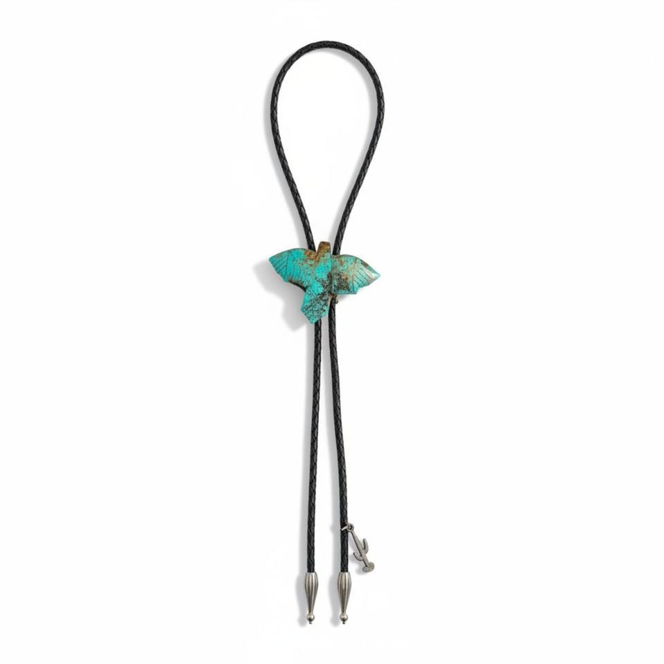 Vintage Hand Carved Turquoise Fetish Bird Db0d