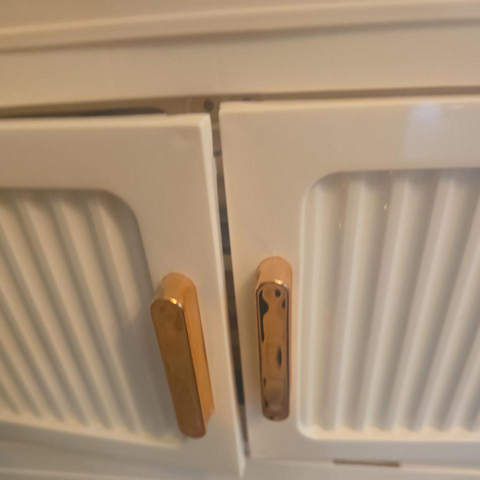 White And Gold Storage Cabinets 0315 3