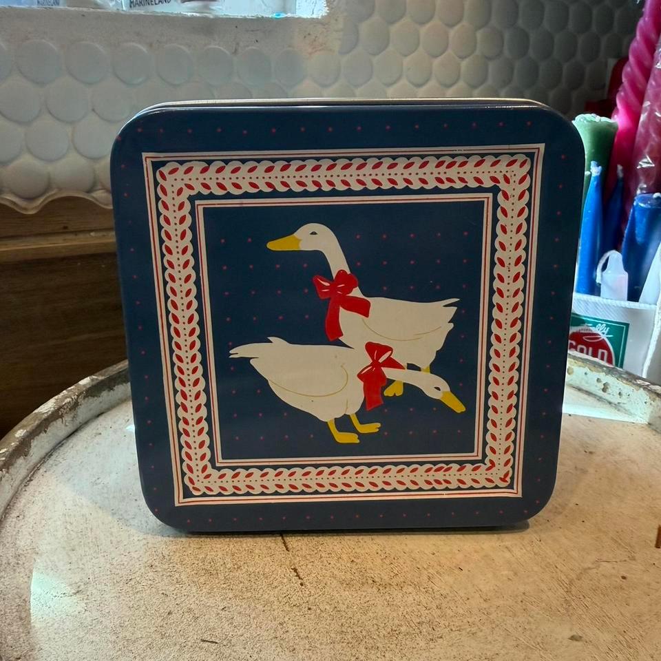 Small Goose Vintage Square Tin 1c44