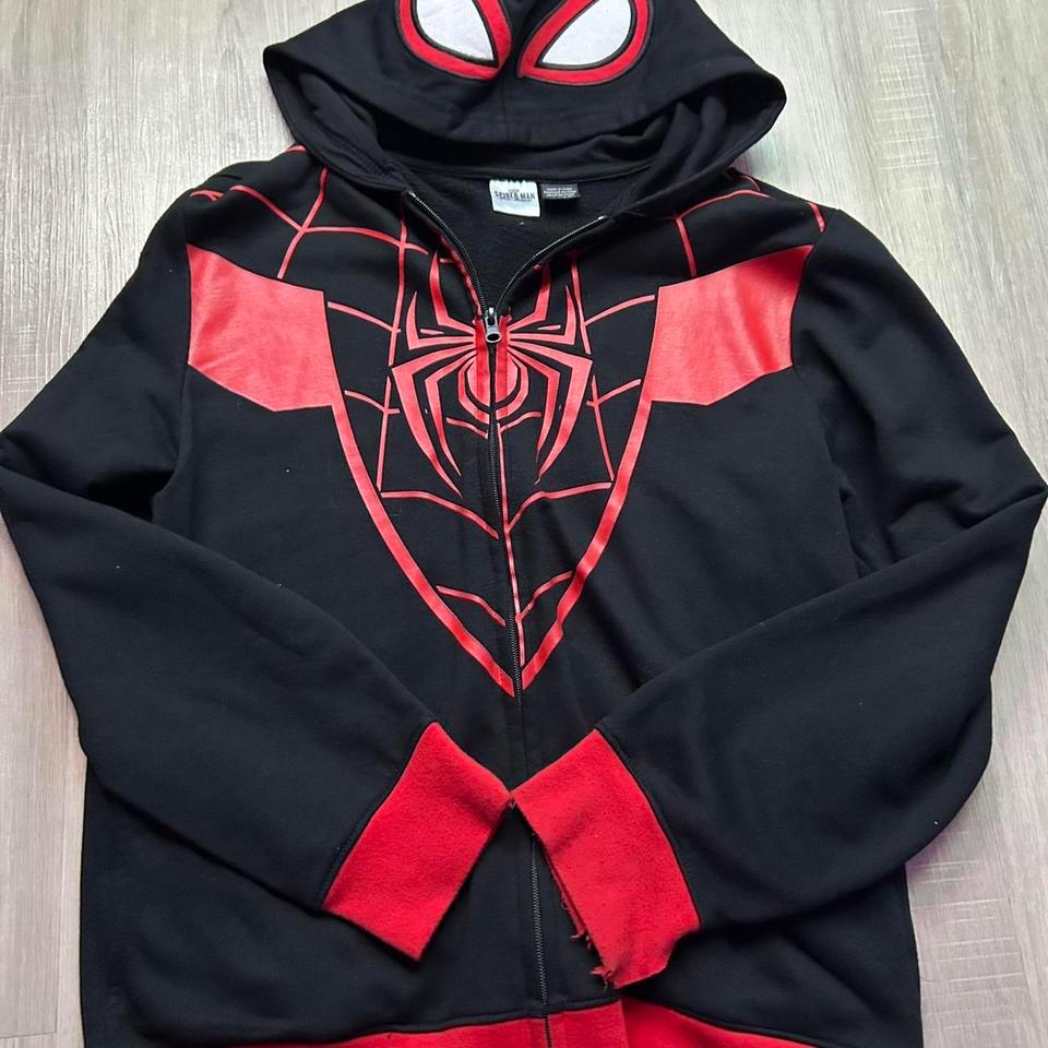 Black Spider Man Miles Morales Zip Cb3b