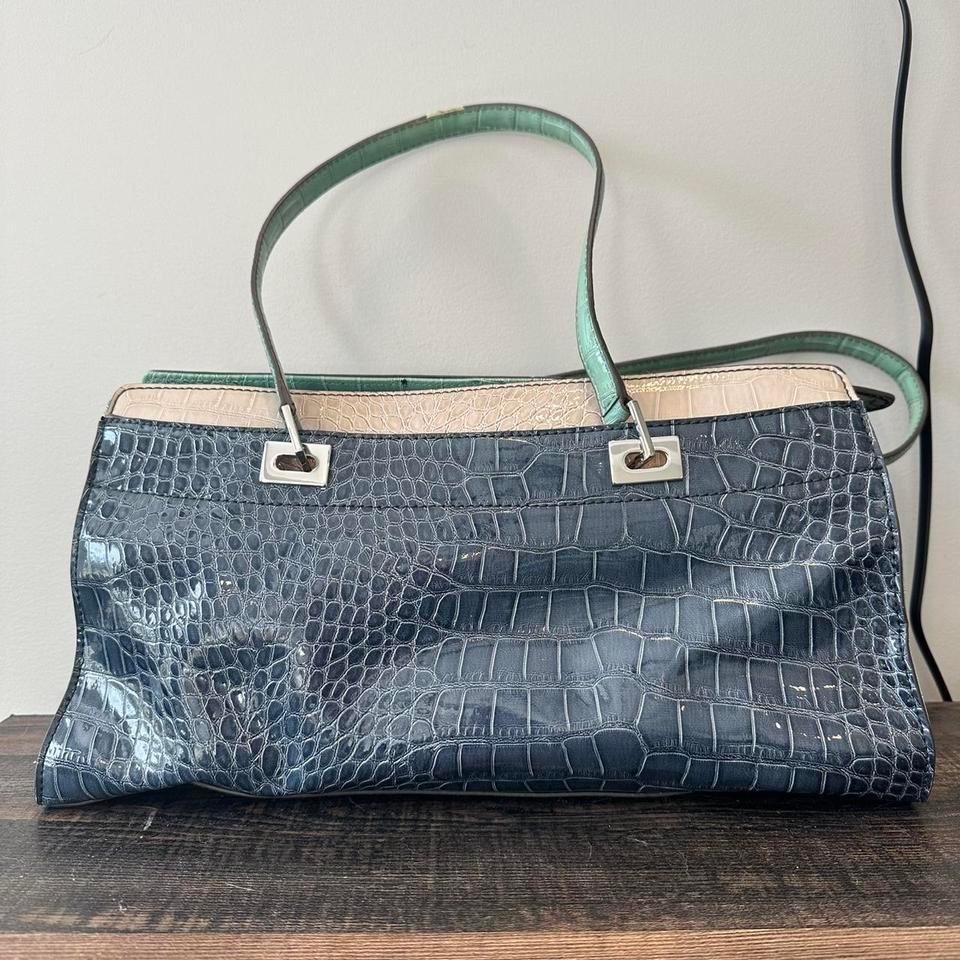 Guess Blue Crocodile Print Handbag 6013 5