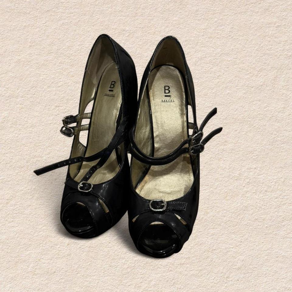 Black Patent Leather Platform Heels 276f 4